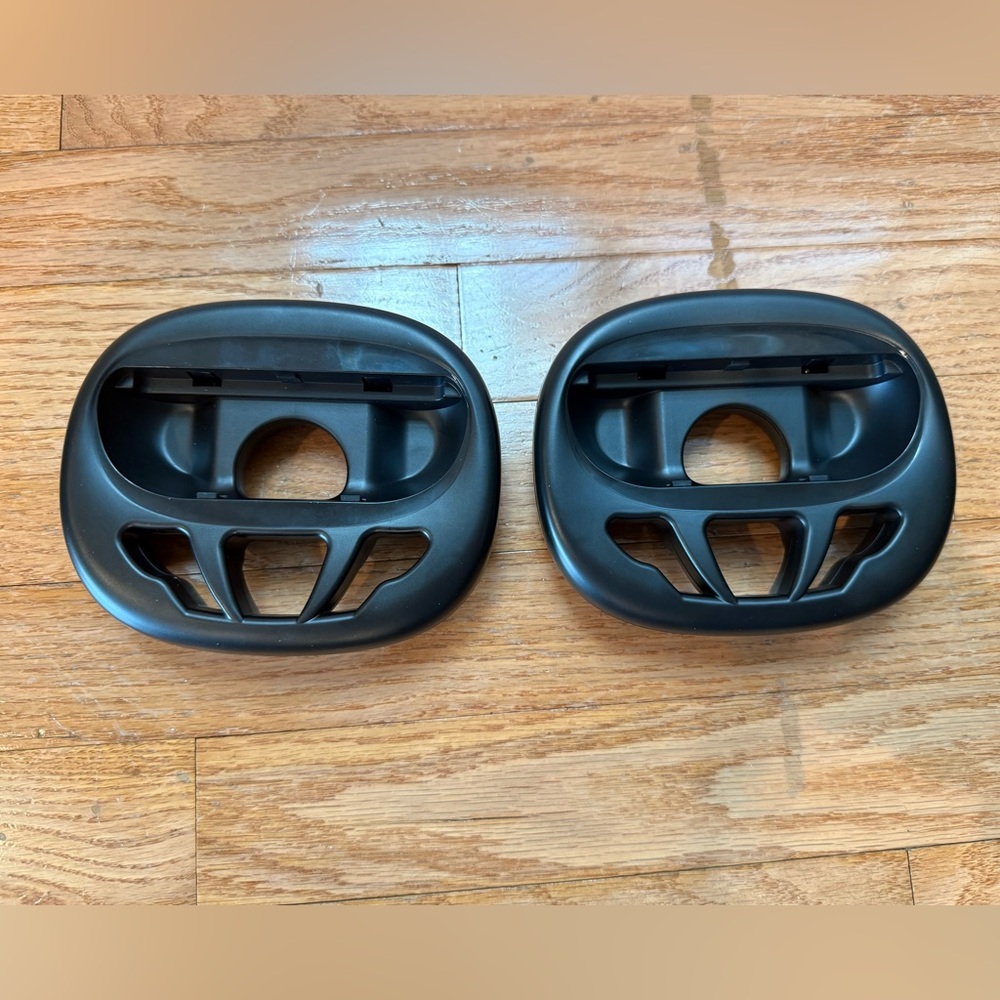 Black Spigen Steering Wheels Designed for Nintendo Switch 2 JoyCon Controllers